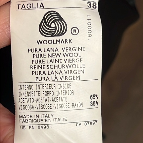 Benetton Women’s Black Blazer Jacket Career Work Classic Made In Italy 38‎ small - Picture 3 of 11